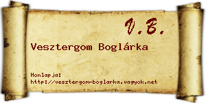 Vesztergom Boglárka névjegykártya