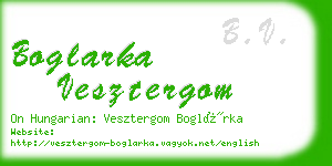 boglarka vesztergom business card